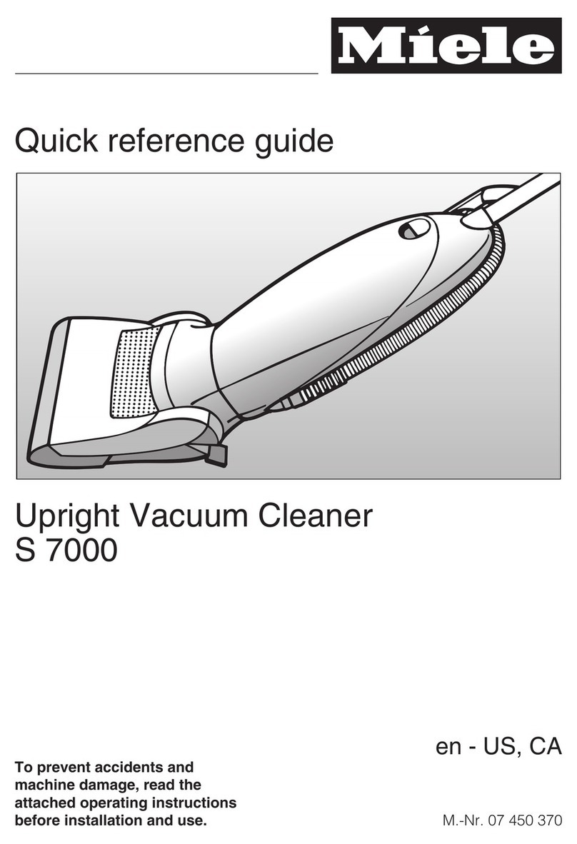 Miele S 7000 Quick reference guide