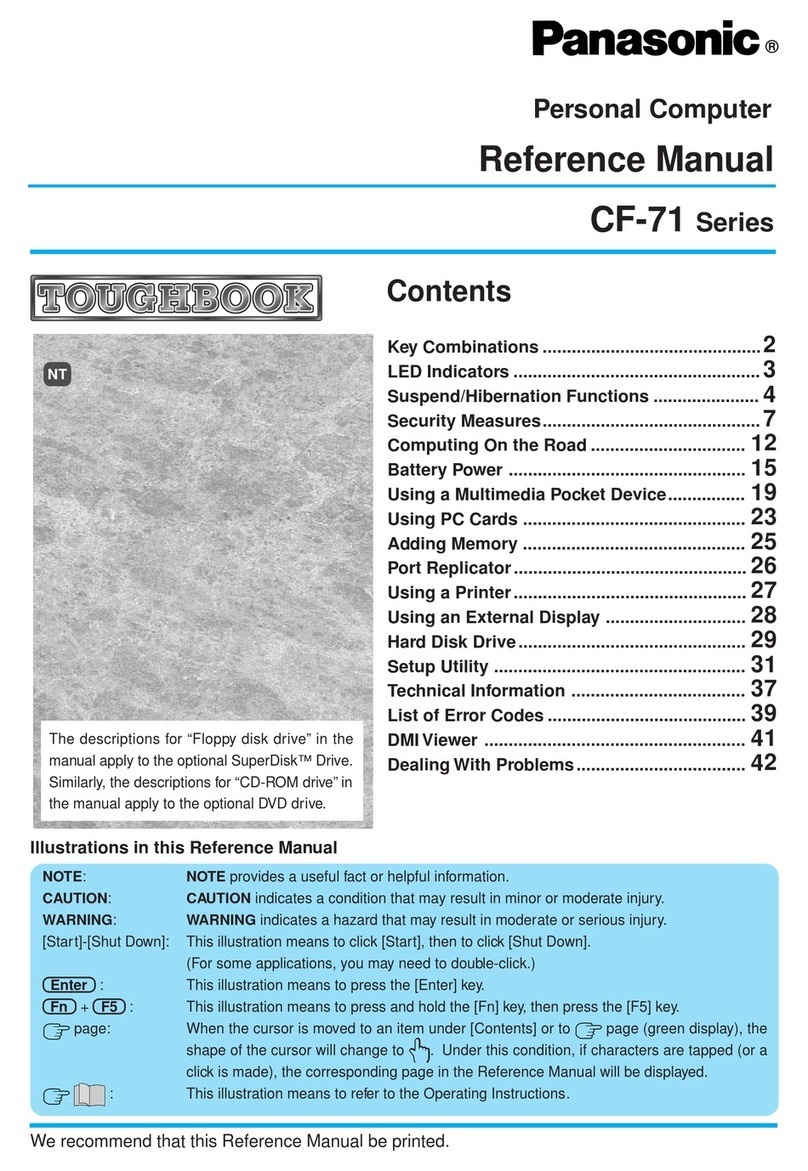 Panasonic CF-71 Series Reference manual