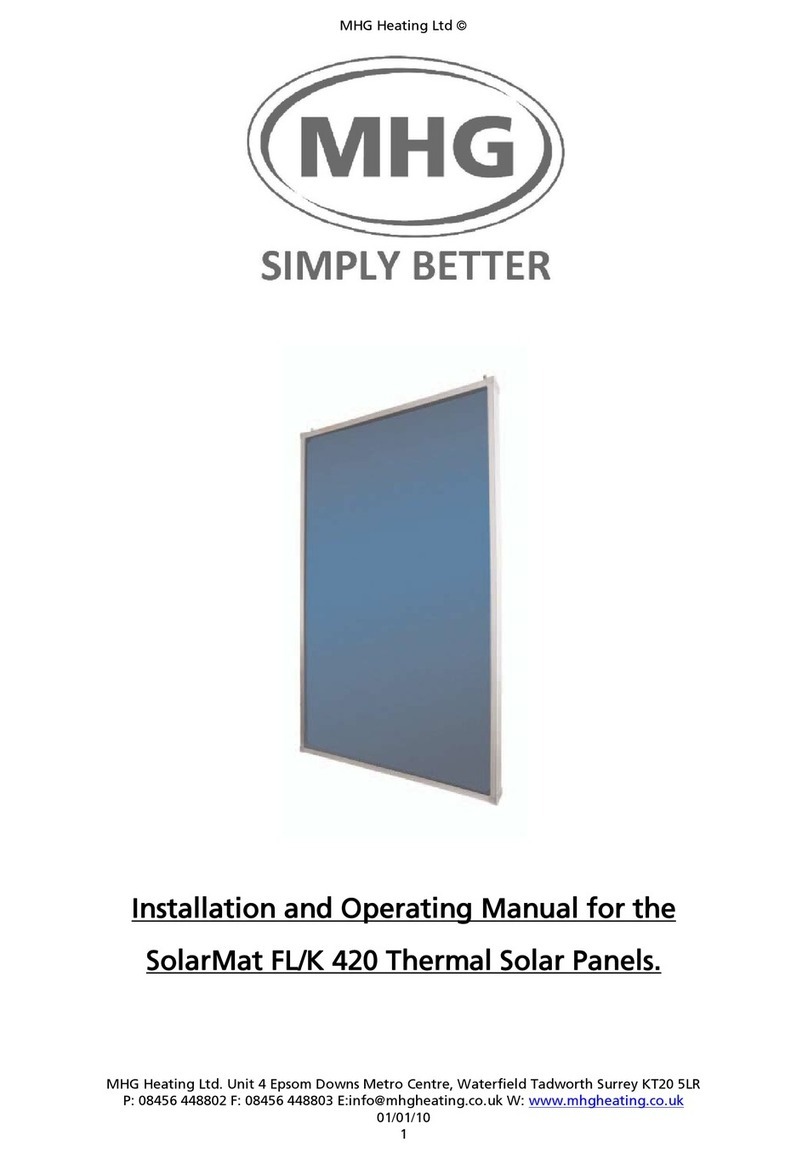 MHG Heating SolarMat FL/K 420 Installation and operating manual