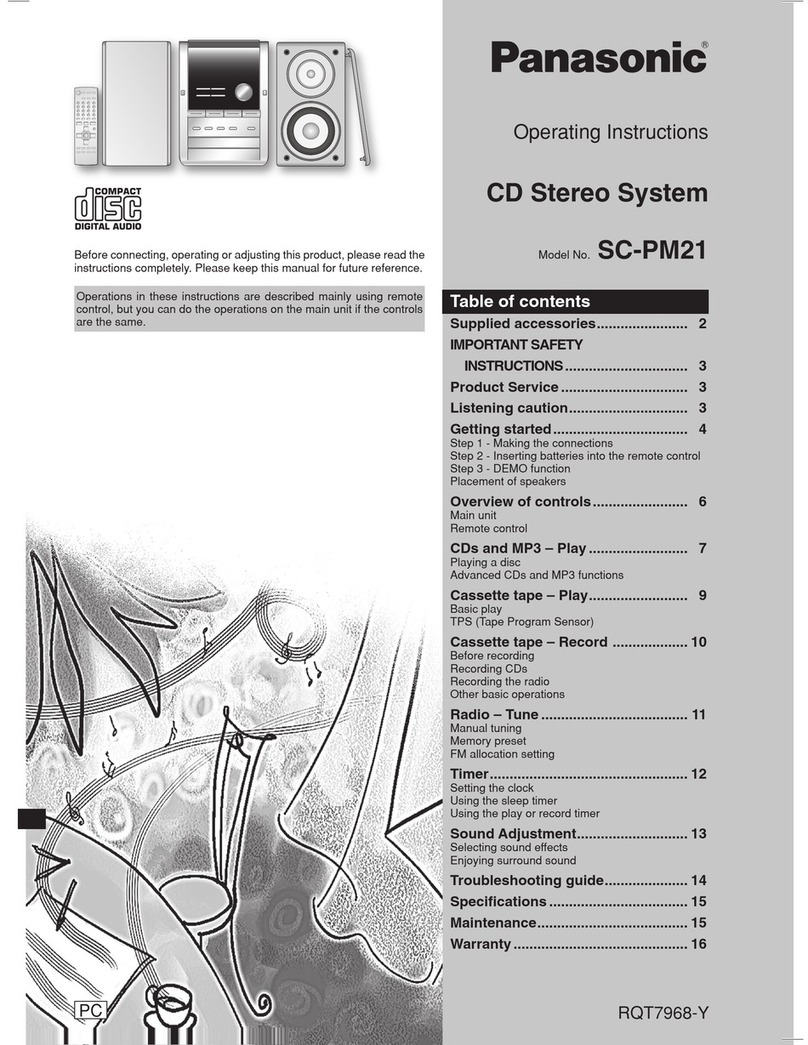 Panasonic SC-PM21 operating instructions