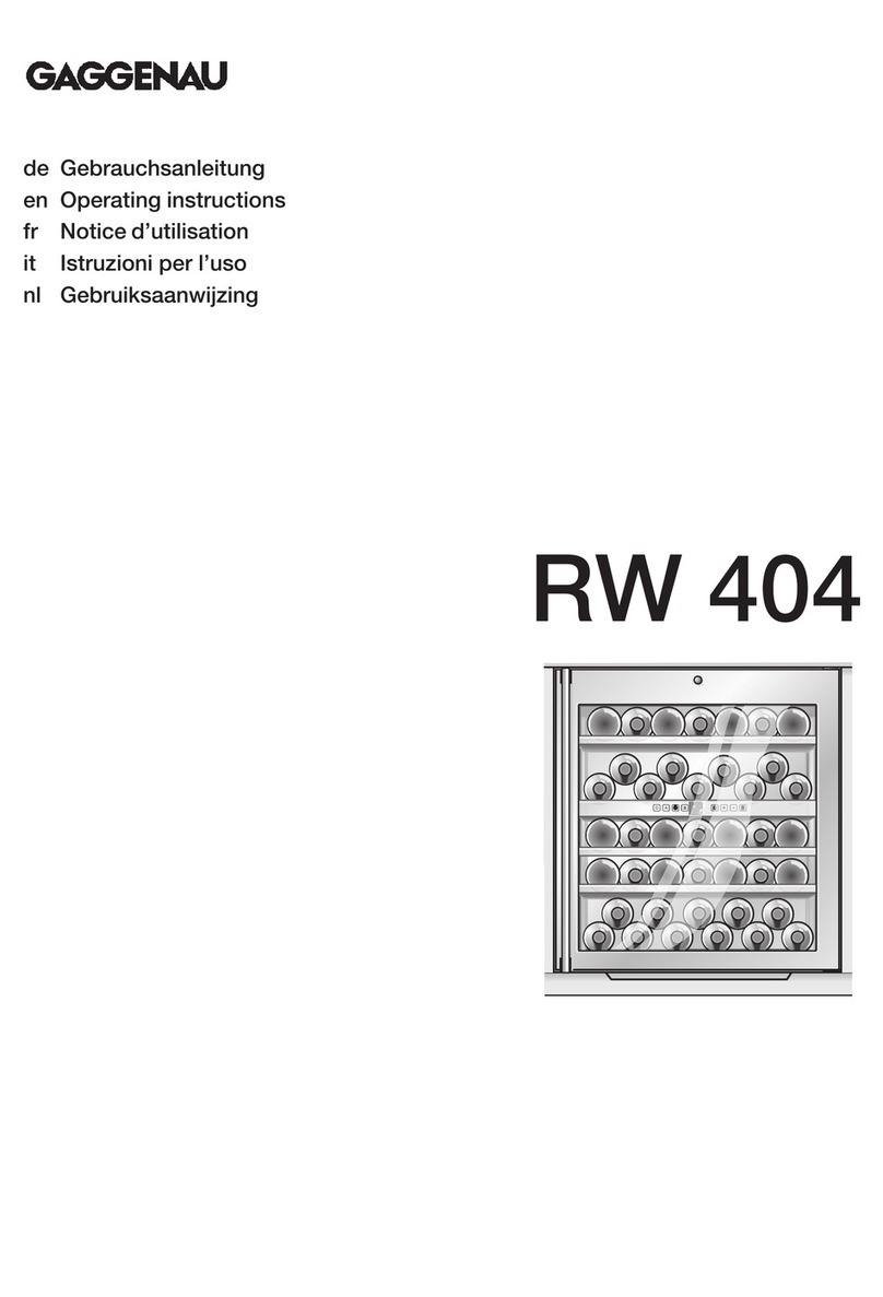 Gaggenau RW 404 operating instructions