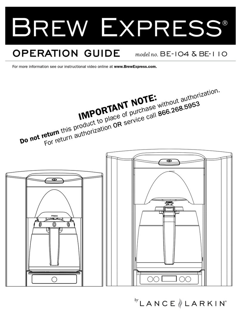 Brew Express BE-104 User manual