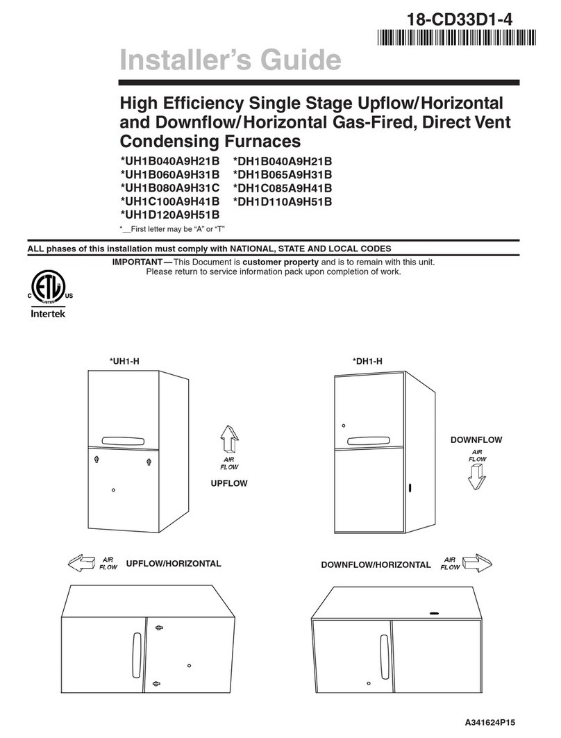 Trane AUH1B040A9H21B User manual