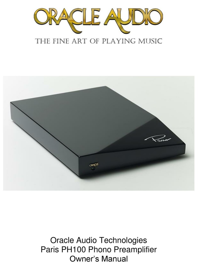 Oracle Audio PARIS PH100 owner's guide