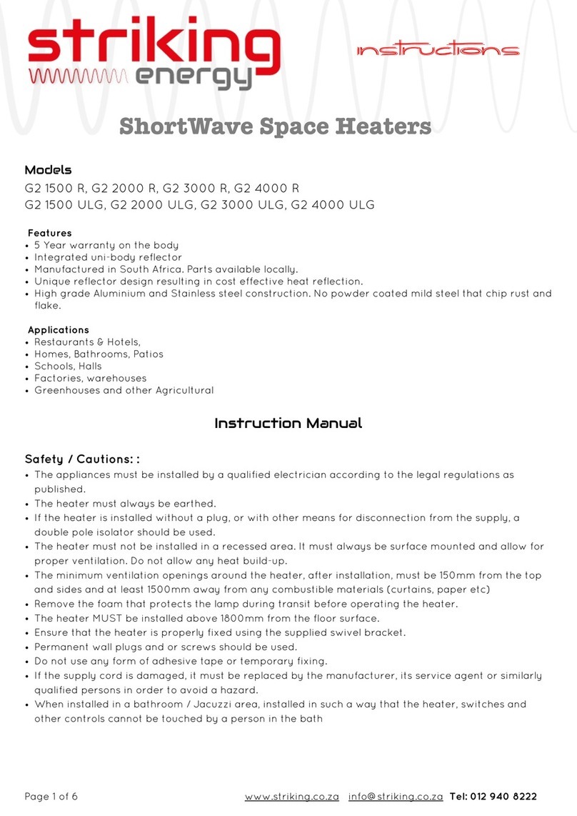 Striking energy G2 1500 R instruction manual