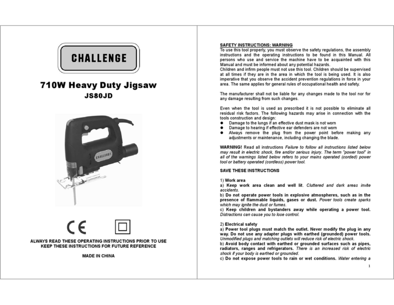 Challenge JS80JD operating instructions