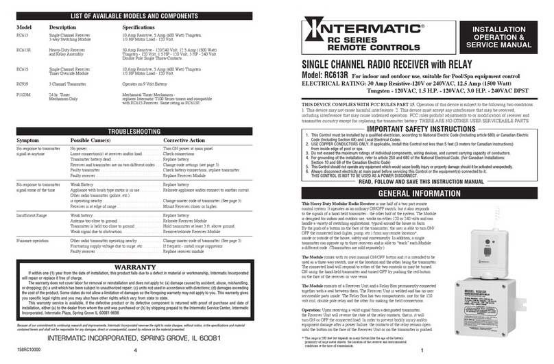 Intermatic RC613R Manual
