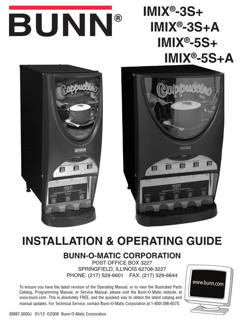 Bunn IMIX-3S+ Installation & operating guide