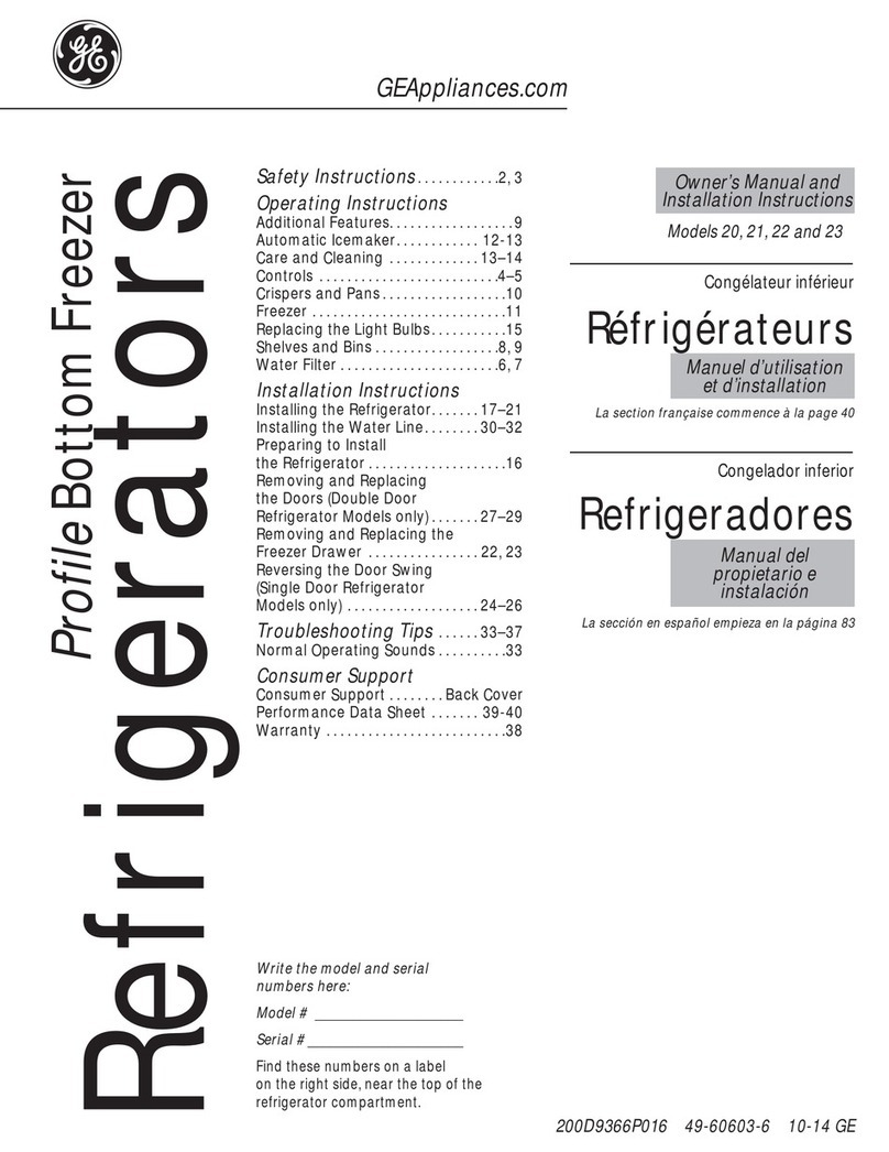 GEAppliances Profile 20 Operating instructions