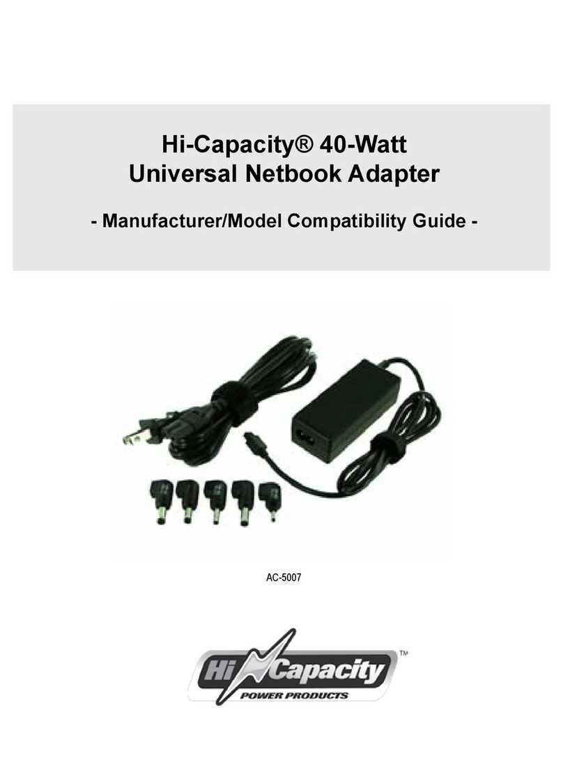 Hi Capacity Power Products AC-5007 user guide