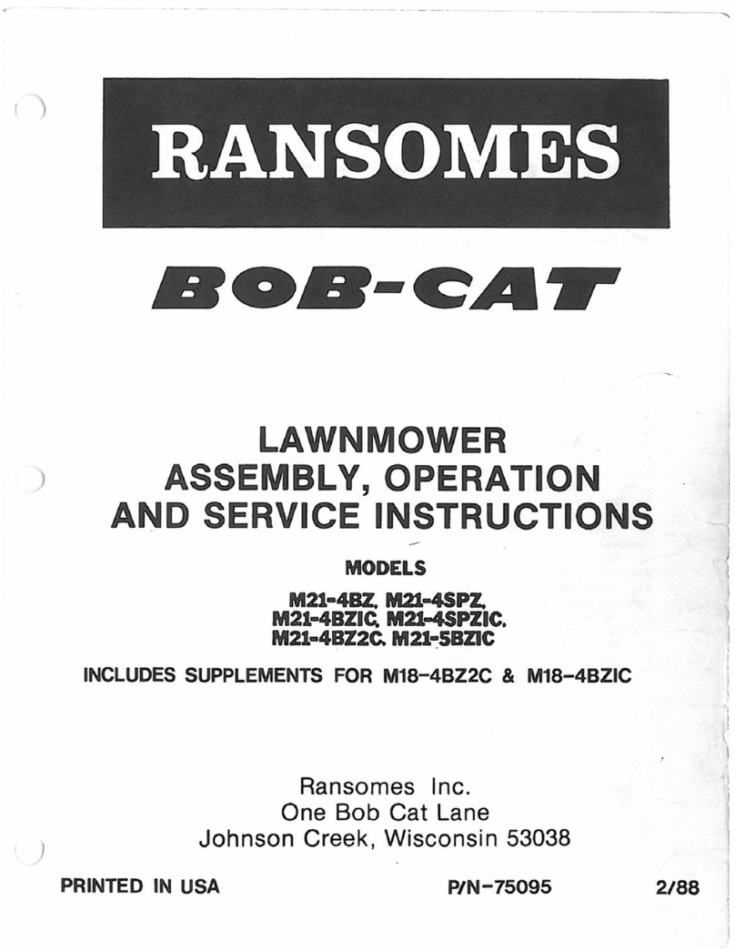 Ransomes Bob-Cat M21-4BZ Assembly, operation and service manual