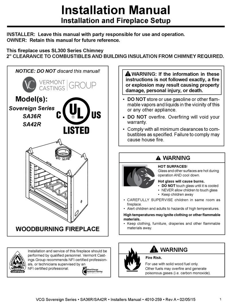 Vermont Castings SA36R installation manual