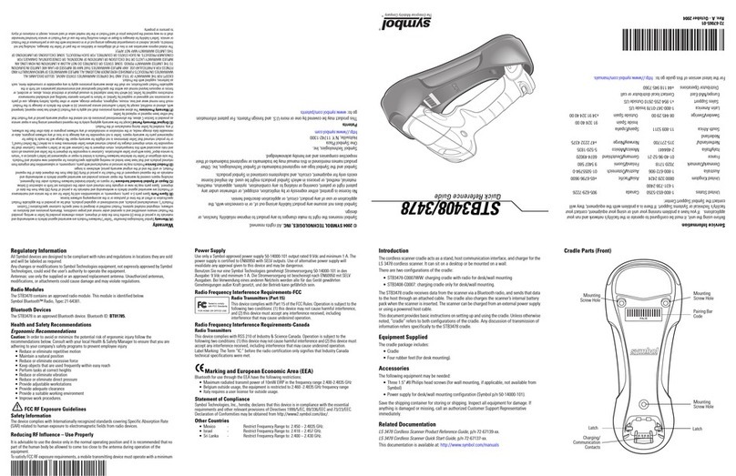 Symbol STB3408 Quick reference guide