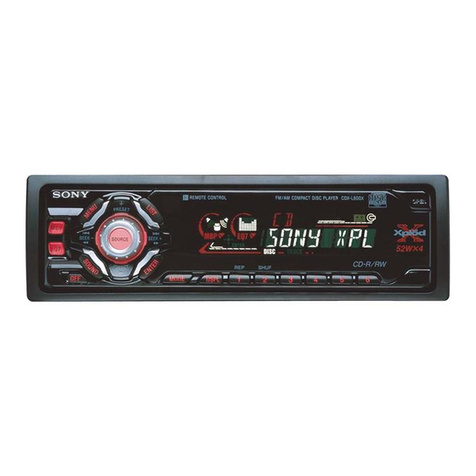 Sony CDX-L600X - Fm/am Compact Disc Player Service manual