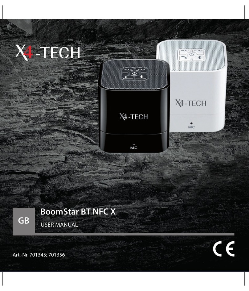 X4-TECH BoomStar BT NFC X User manual