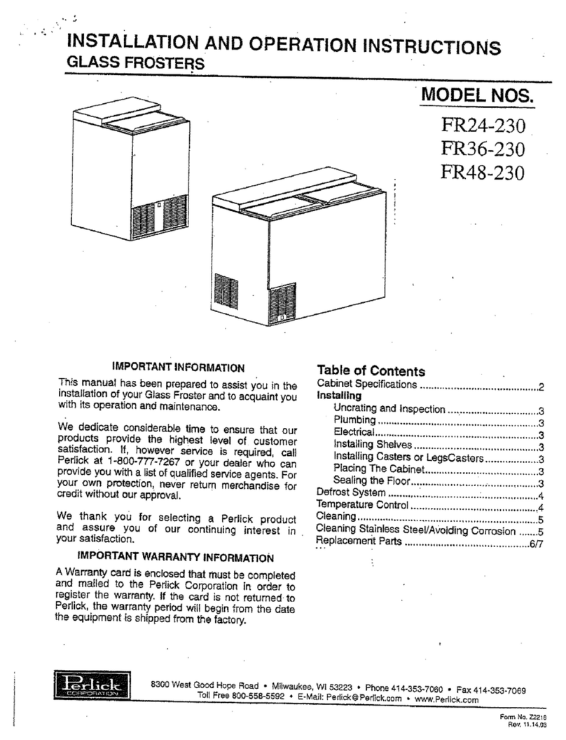 Perlick FR24-230 User manual