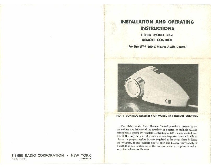 Fisher RK-1 Installation and operating instruction