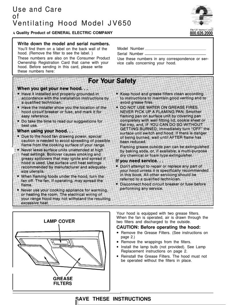 GE JV650 User manual