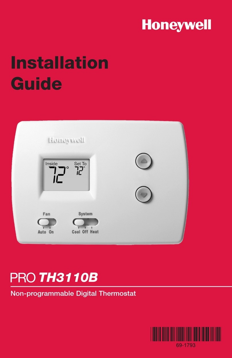 Honeywell PRO TH3110B installation guide Honeywell PRO TH3110B installation guide