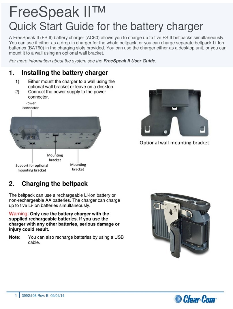 Clear-Com FreeSpeak II quick start guide