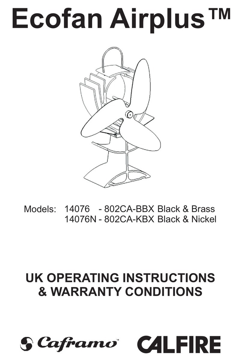 Caframo Ecofan Airplus 14076-802CA-BBX Operating instructions & warranty conditions
