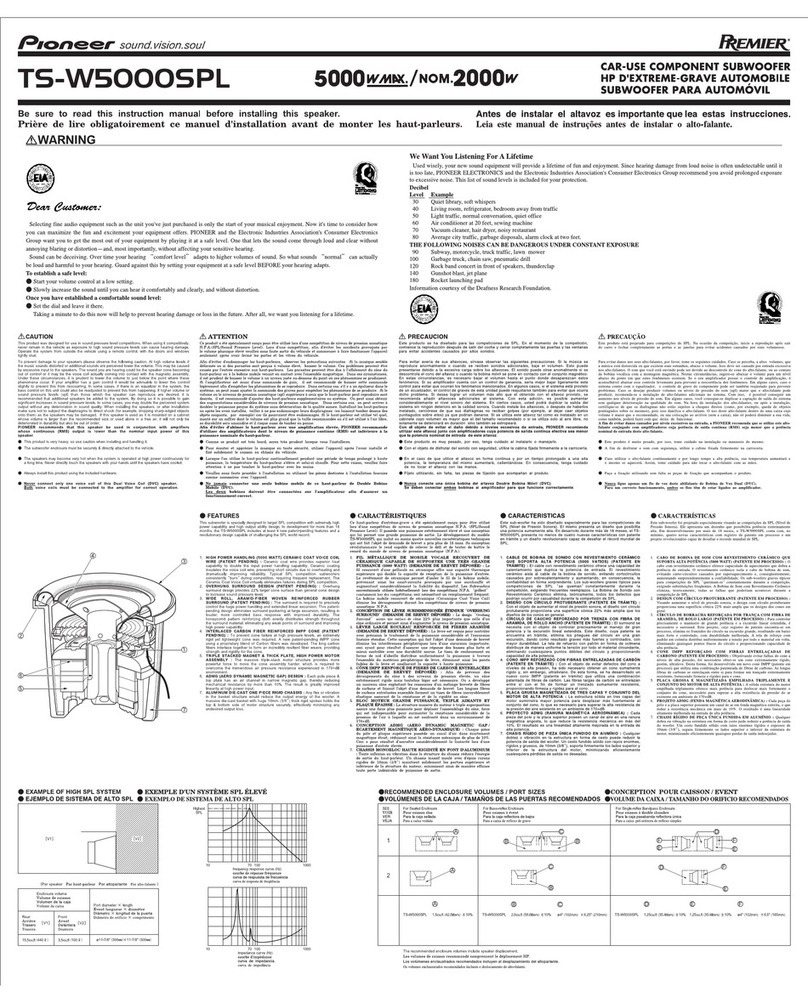 Pioneer TS-W5000SPL instruction manual