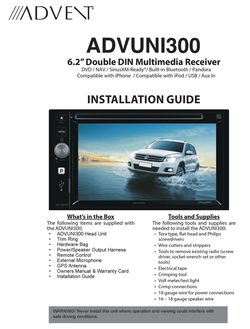 Advent ADVUNI300 User manual Advent ADVUNI300 User manual