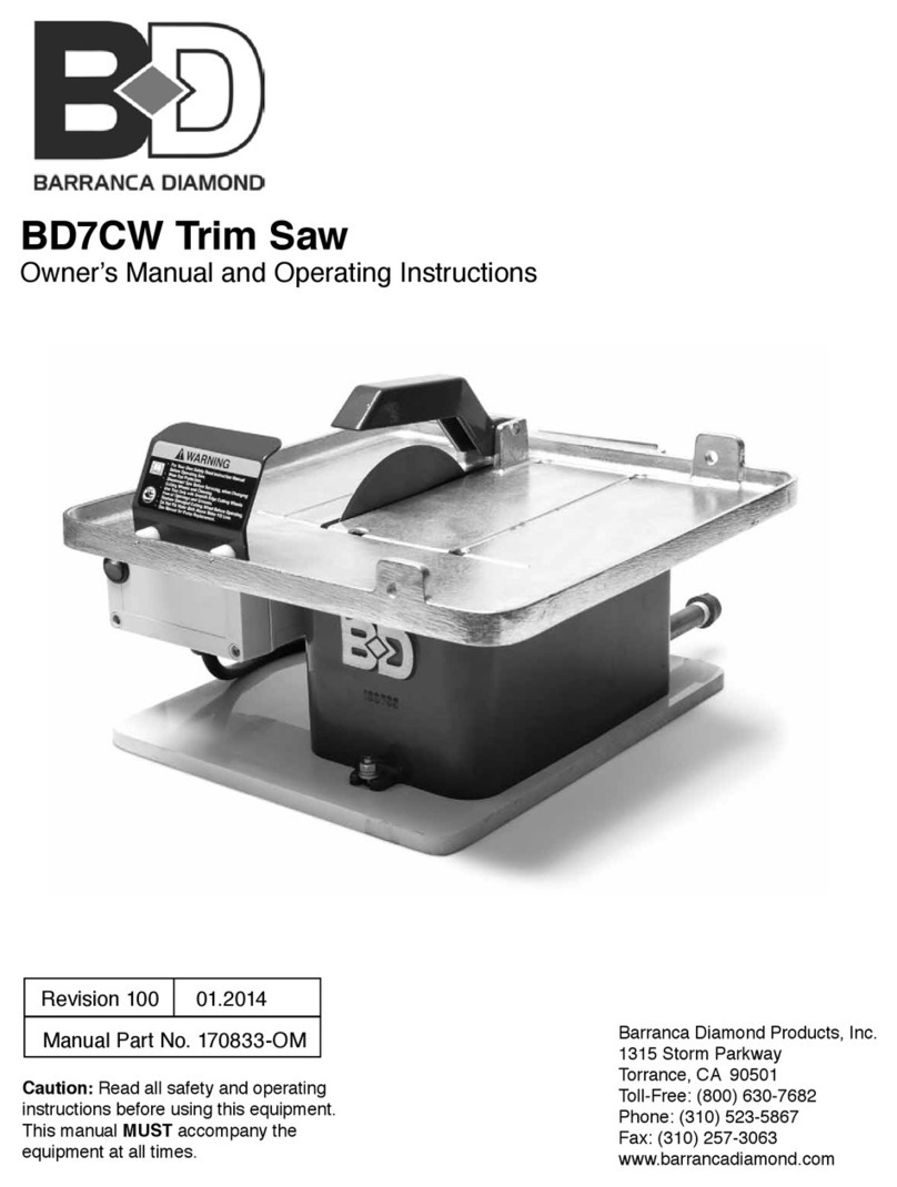 Barranca Diamond BD7CW Owner's Manual and Operating Instructions
