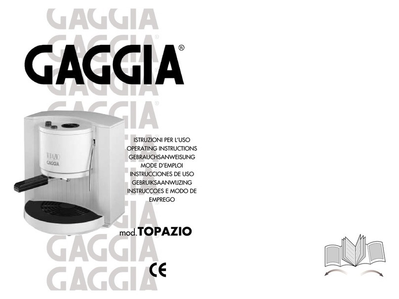 Gaggia Topazio operating instructions