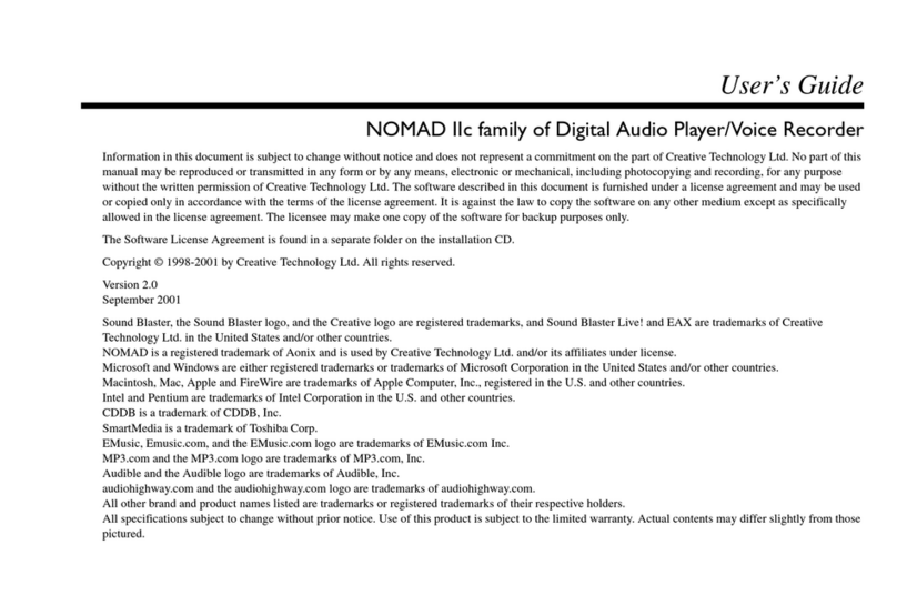 Creative NOMAD IIC user guide