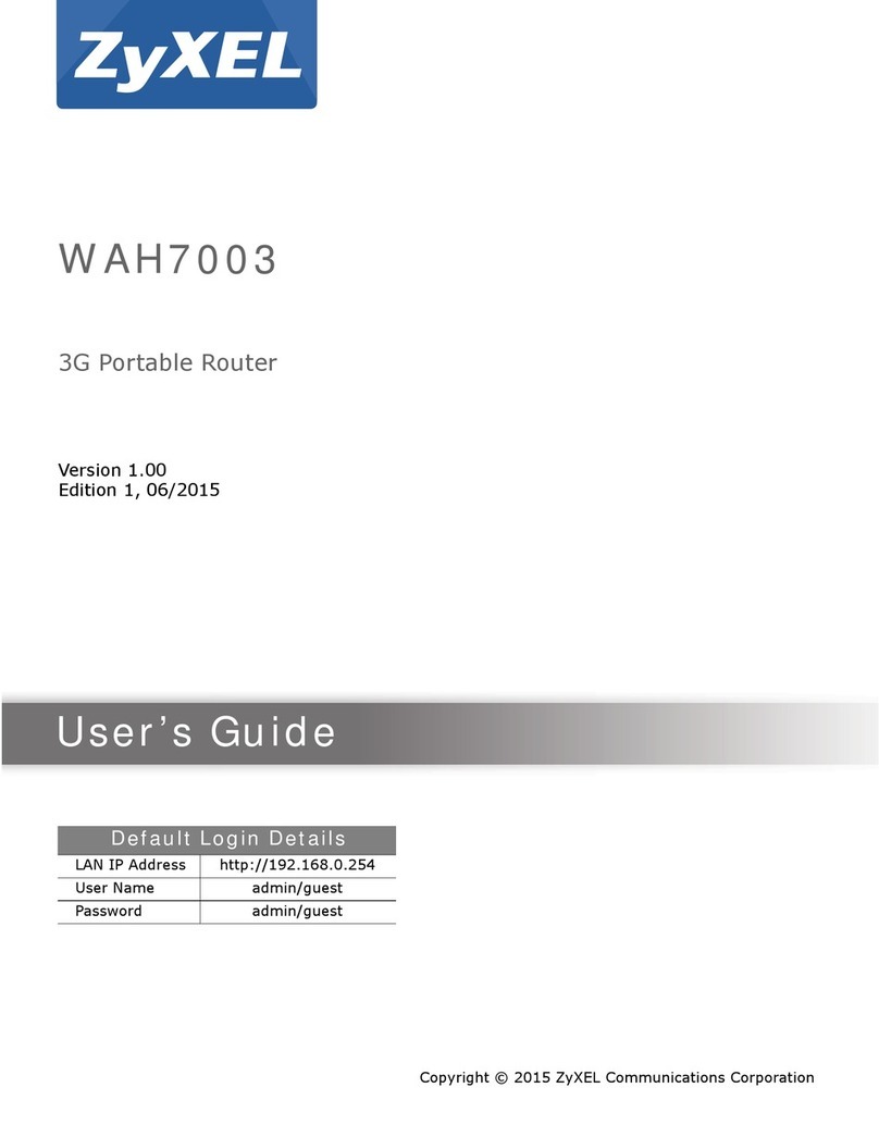 ZyXEL Communications WAH7003 User manual ZyXEL Communications WAH7003 User manual