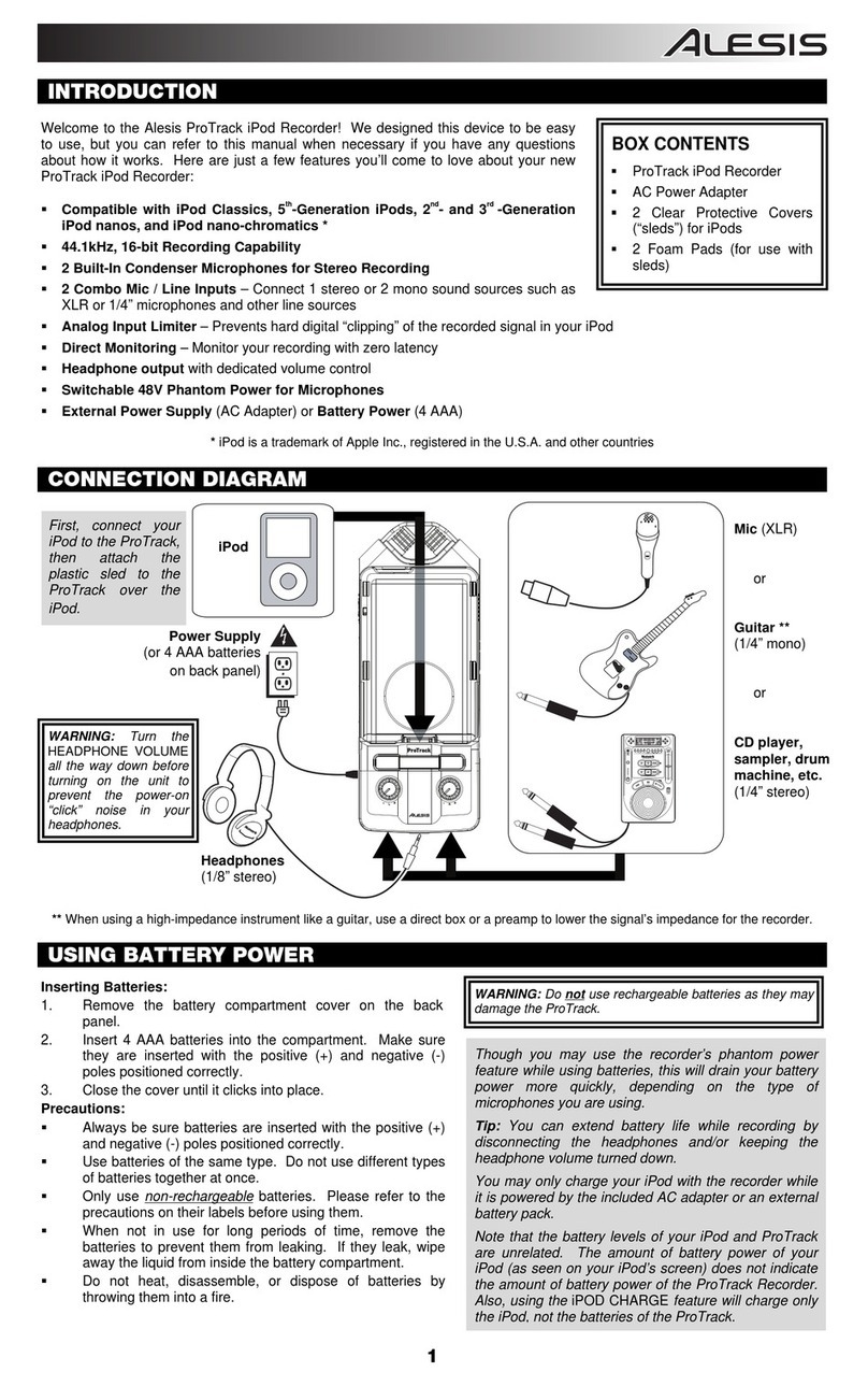 Alesis ProTrack User manual