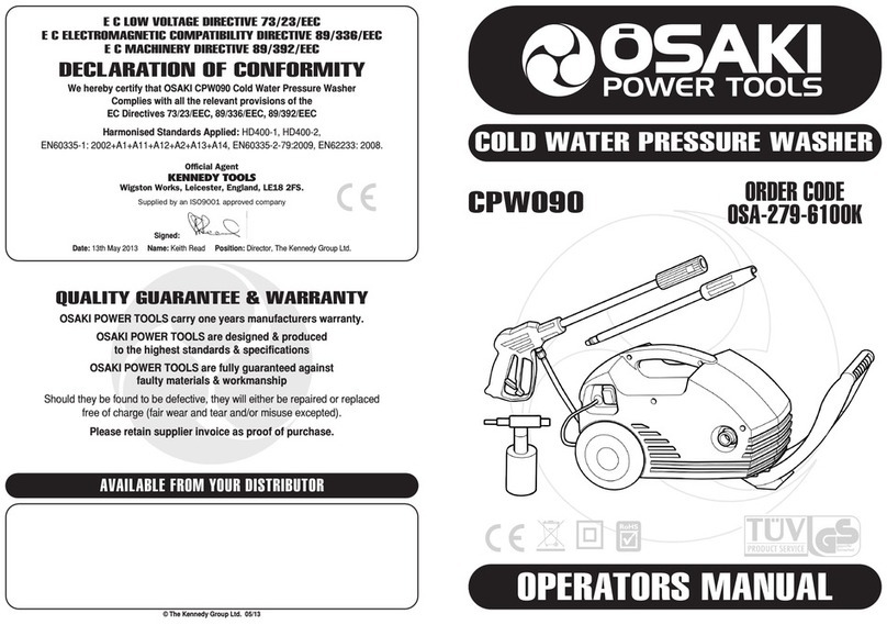 Osaki Power Tools CPWO90 Operator's manual