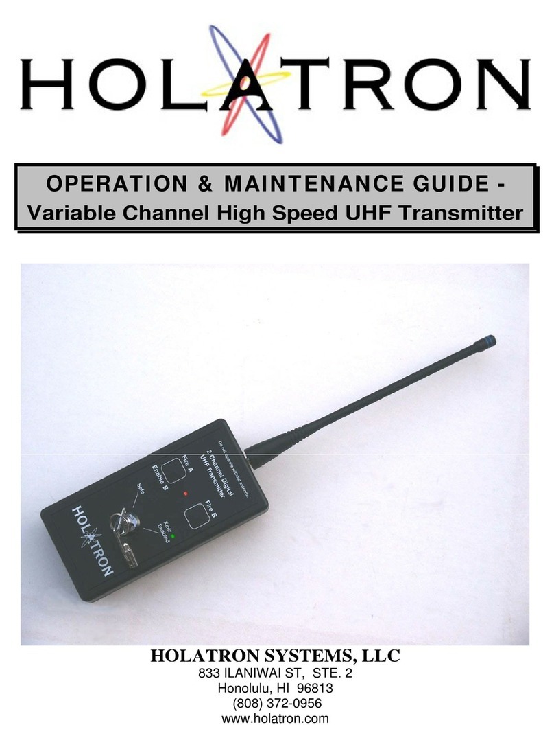 Holatron RFLS-6HSXTX Operation & maintenance guide