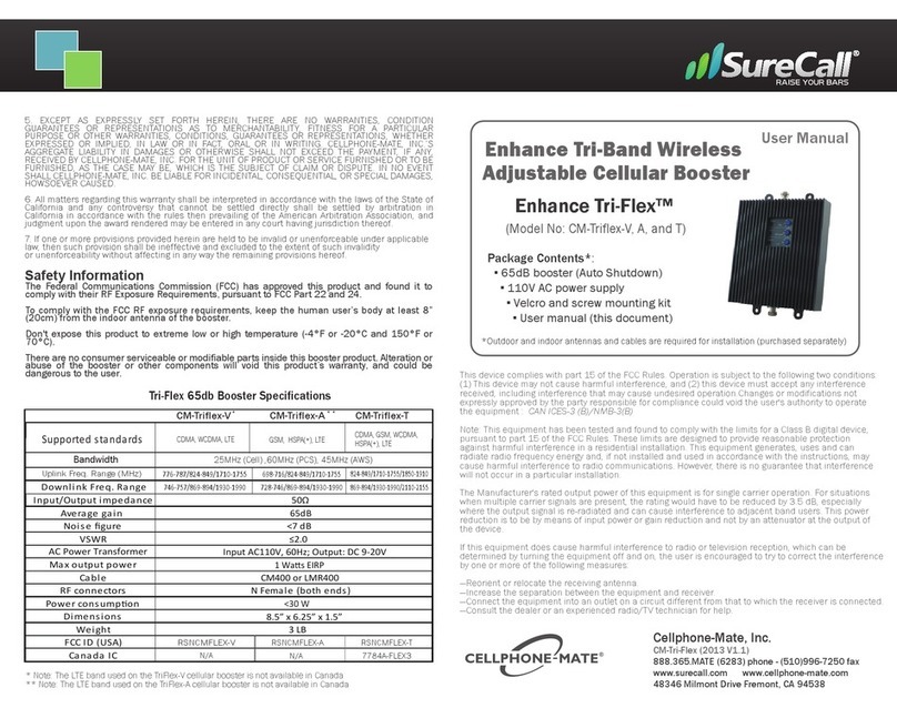 SureCall CM-Triflex-V User manual