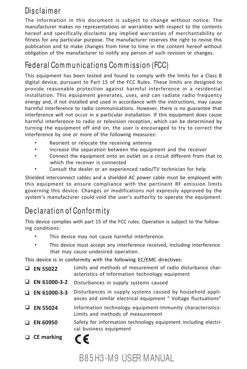 ECS B85H3-M9 User manual