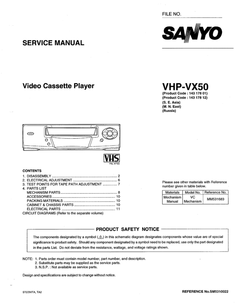Sanyo VHP-VX50 User manual