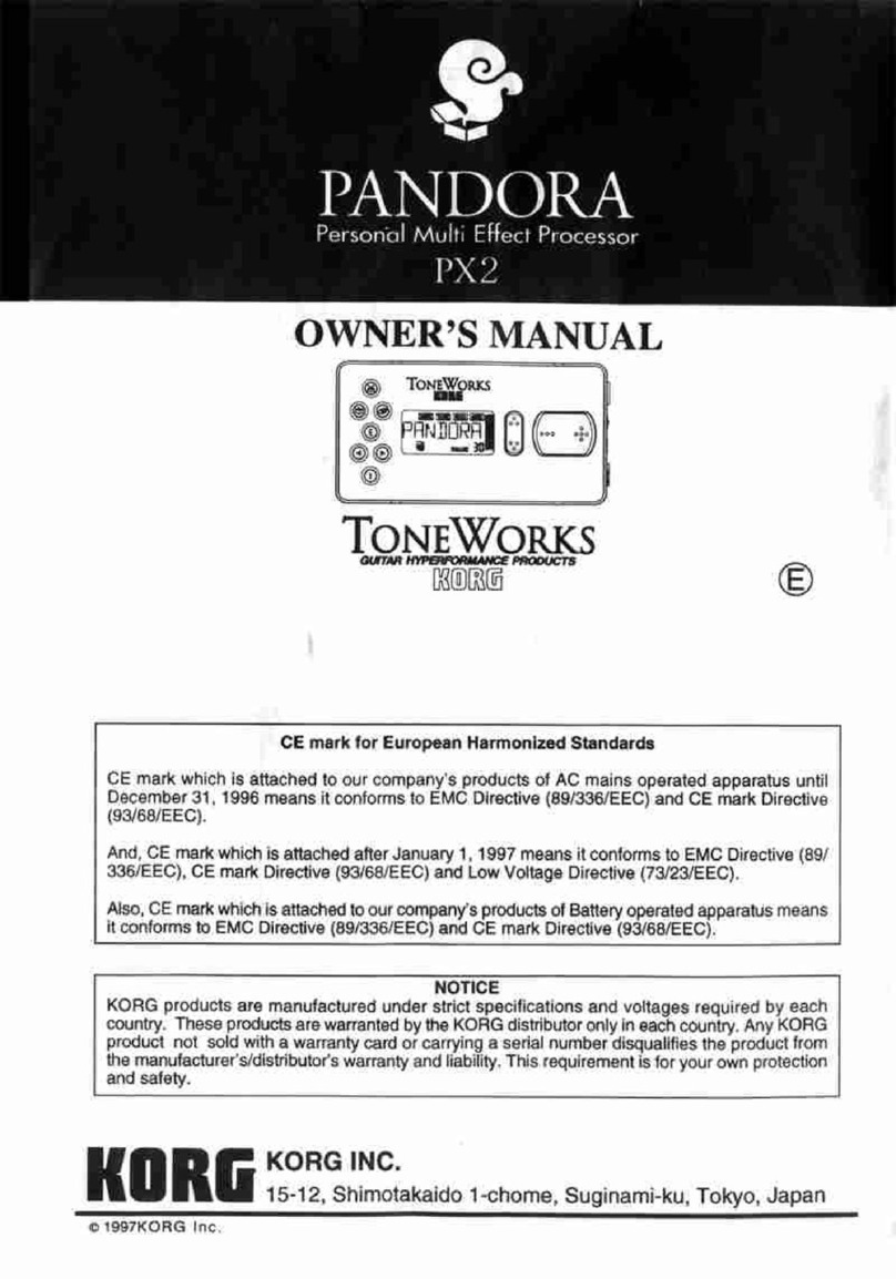 ToneWorks Pandora PX2 owner's manual