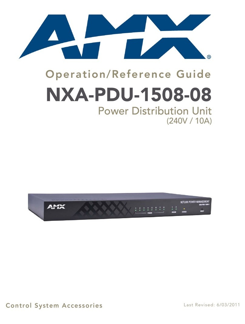 AMX NXA-PDU-1508-08 Operation/reference guide
