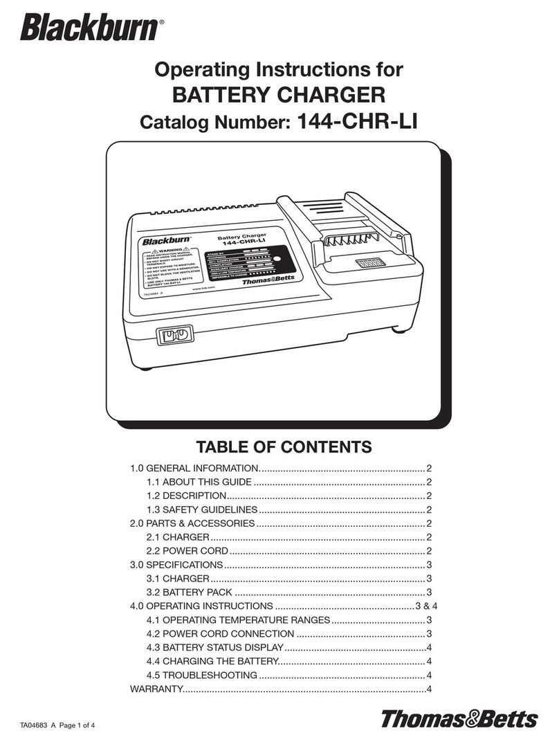 blackburn 144-CHR-LI operating instructions