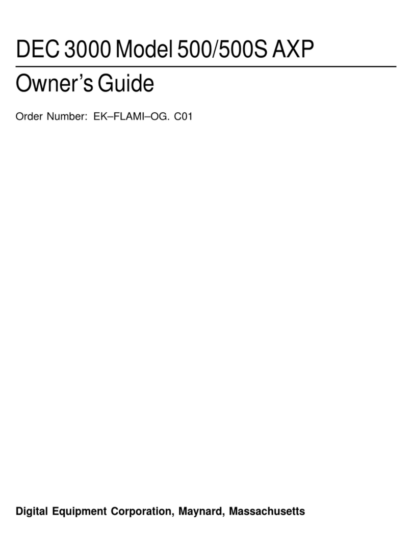 DEC 3000 500 User manual