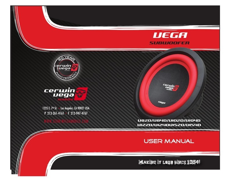 Cerwin-Vega U82D user manual