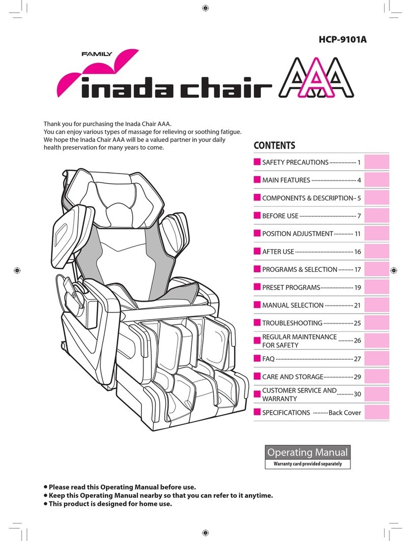 Inada Chair HCP-9101A operating instructions