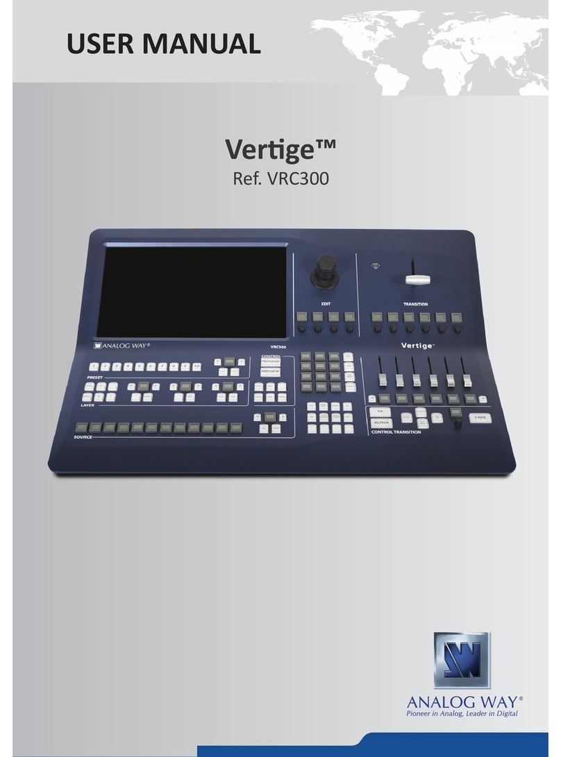 Analog way Vertige user manual