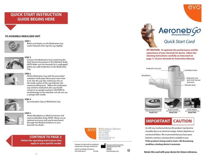evo Medical Solutions Aeroneb GO 7010 quick start guide