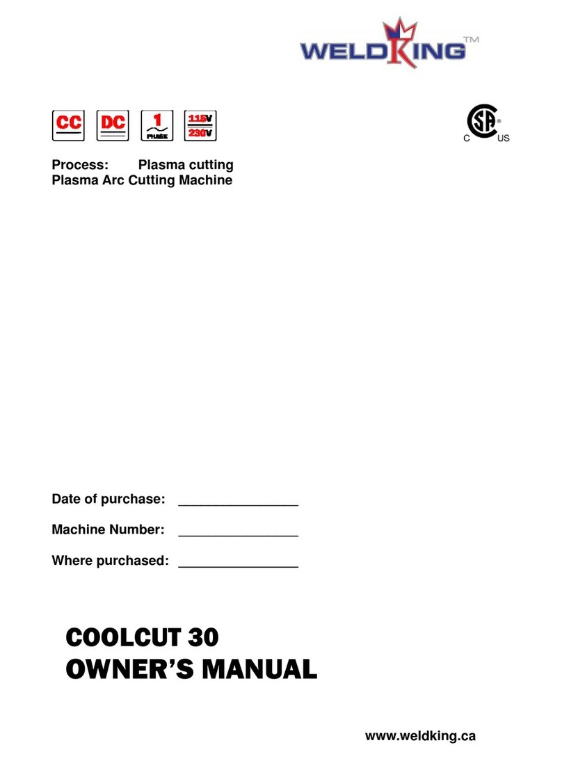 WeldKing Quick Setup Guide/ owner's manual