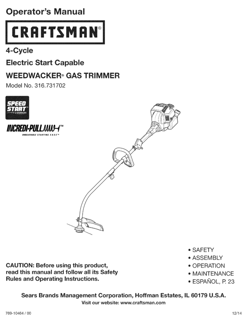 Craftsman WEEDWACKER 316.731702 User manual