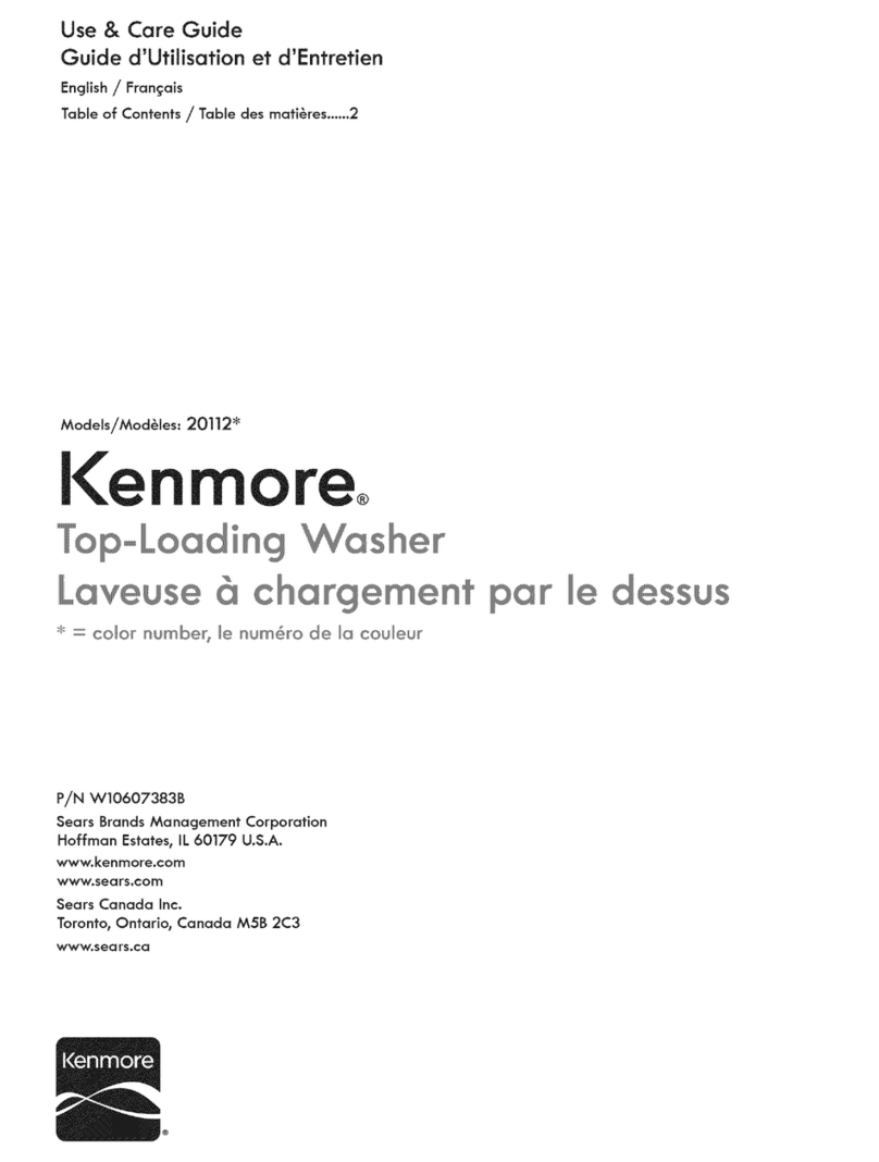 Kenmore 20112 Series Use & care guide Kenmore 20112 Series Use & care guide