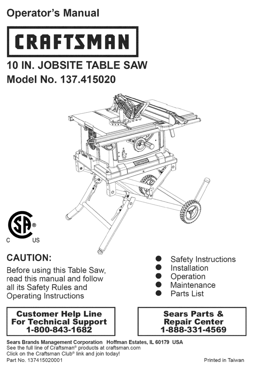 Craftsman 137.415020 Operator's manual