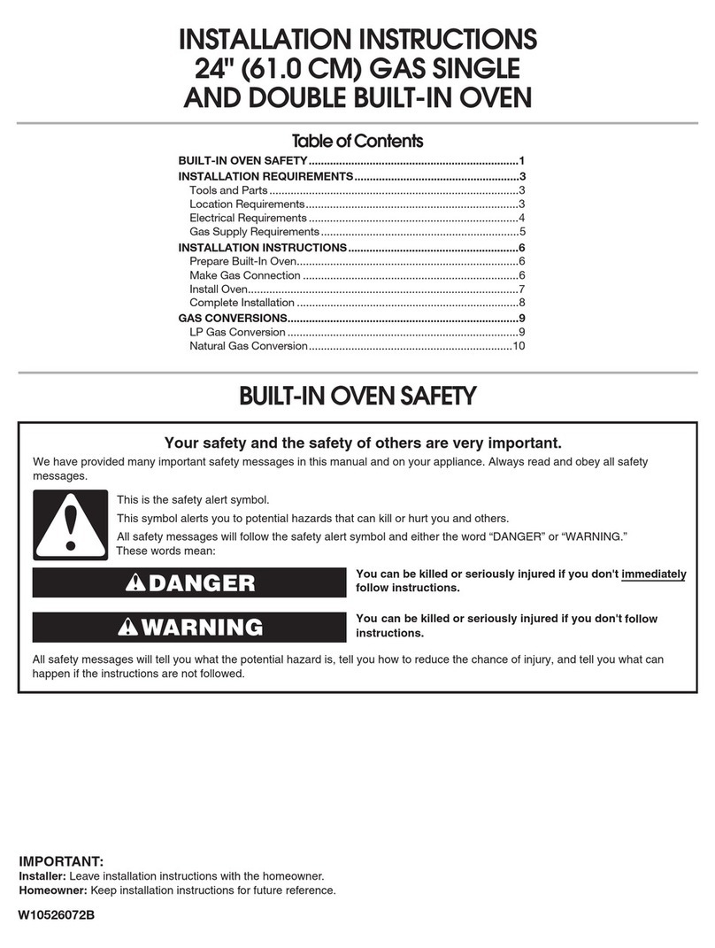 Maytag CWG3100AAS - 24"Gas Single Oven User manual